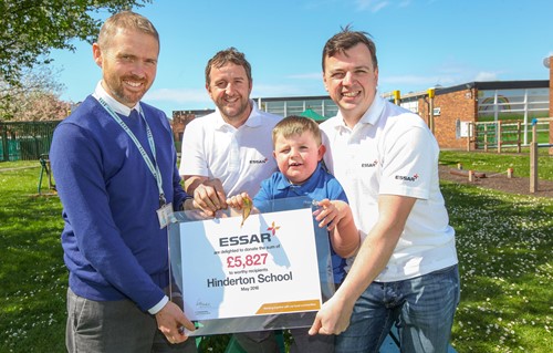 Hair-raising effort at Essar supports Hinderton School and Spider-Ede Appeal